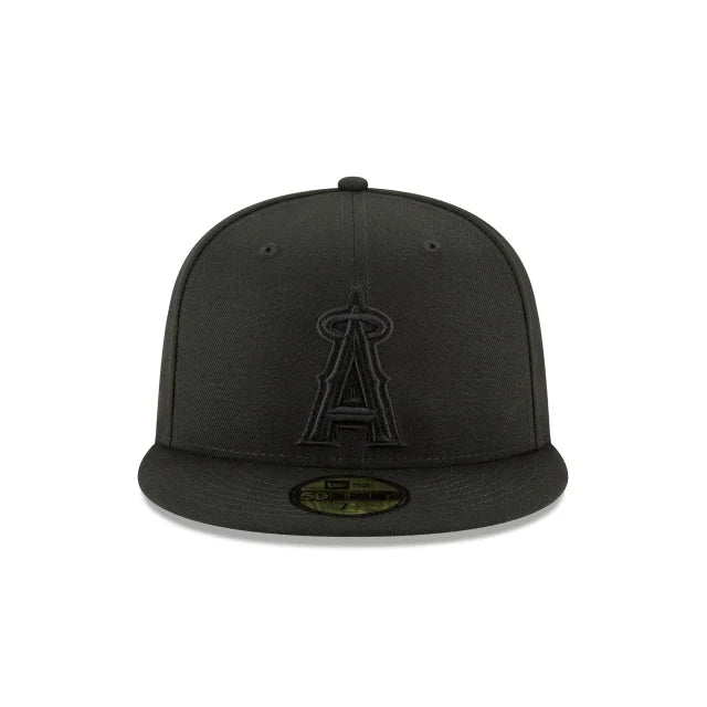Anaheim Angels Tonal Black On Black 59Fifty Fitted Hat
