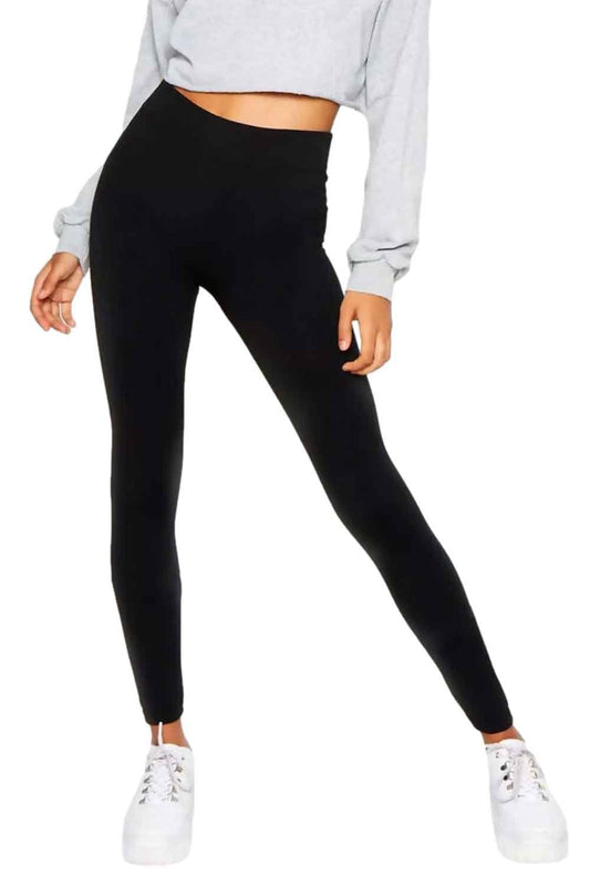 Black Fleece Lined Leggings