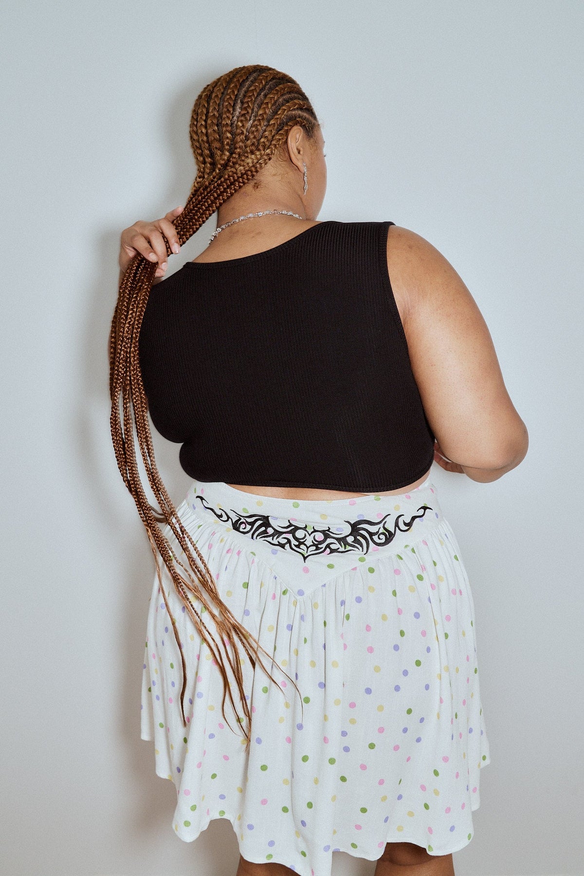 Tramp Stamp Mini Park Skirt Soft Linen Funfetti