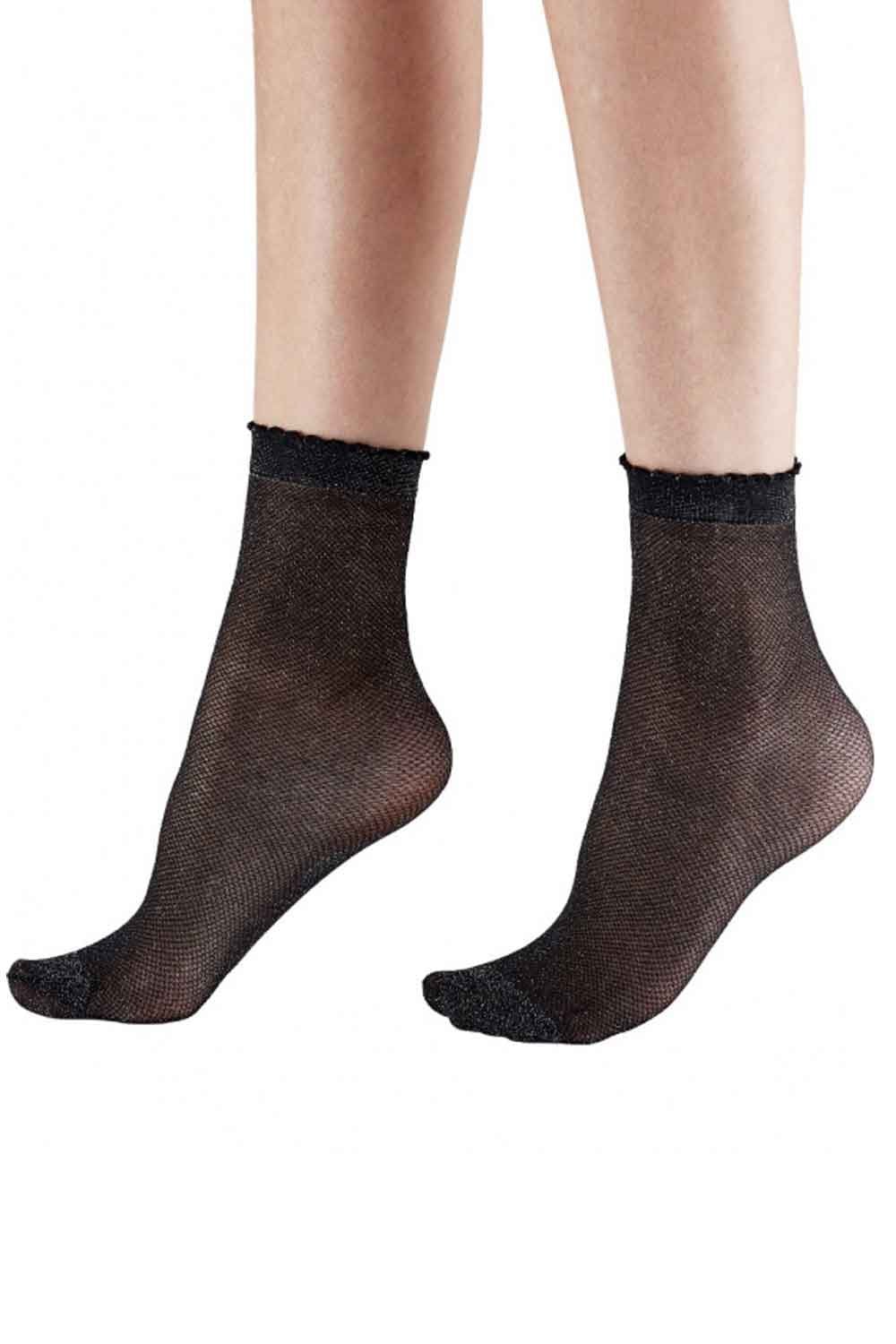Black/Silver Sparkle Ankle Highs AYN9