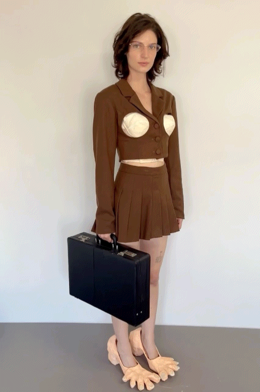 Breastfeeding Business Blazer Brown