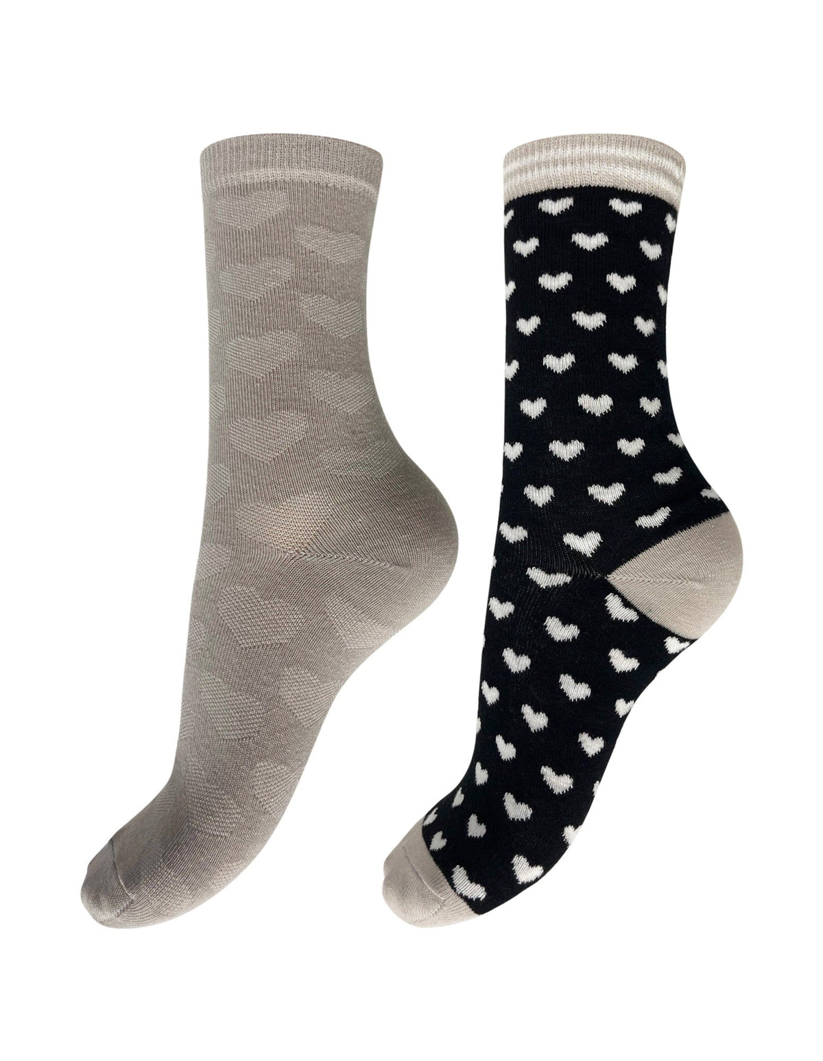 Heart Cotton Design Socks 2 Pair Pack