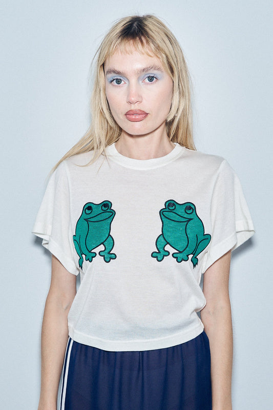 1 left - Frog Boobs Wool Blend Tommy Tee