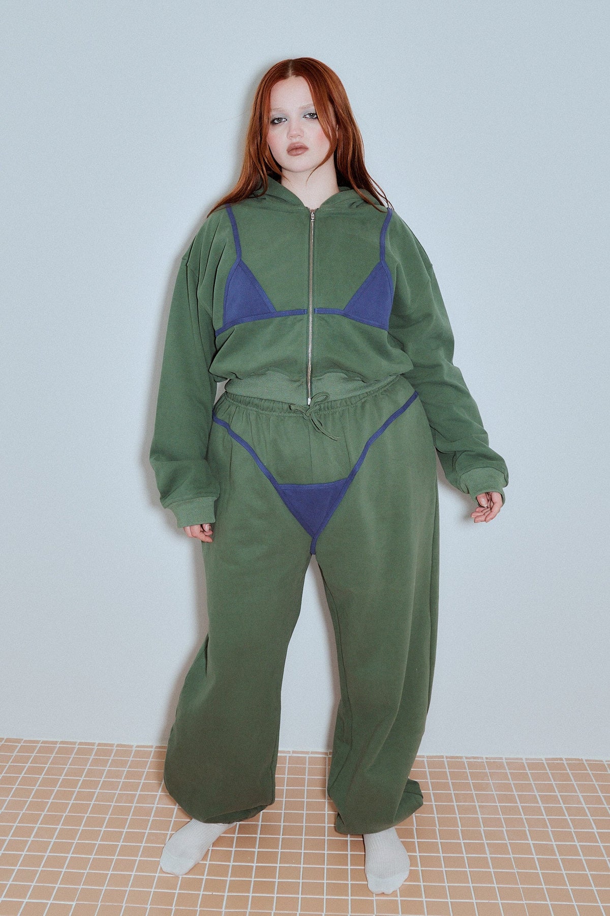 Bikini Bod Sweatpants Green/Blue