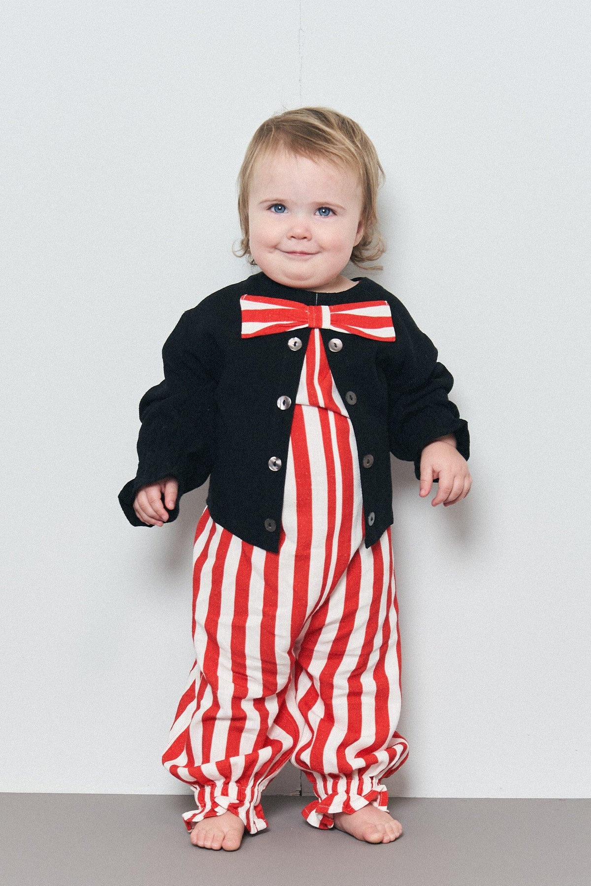 Kid's Thick Linen Clown Jumpsuit