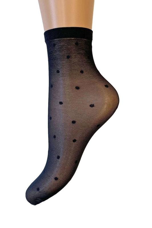 Polka Dot Ankle High Socks 1743
