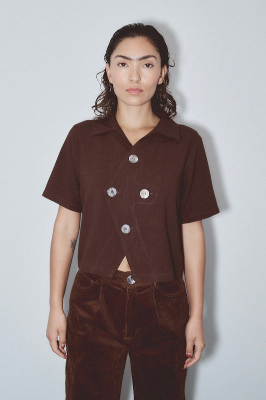 Quad Button Soft Linen Shirt