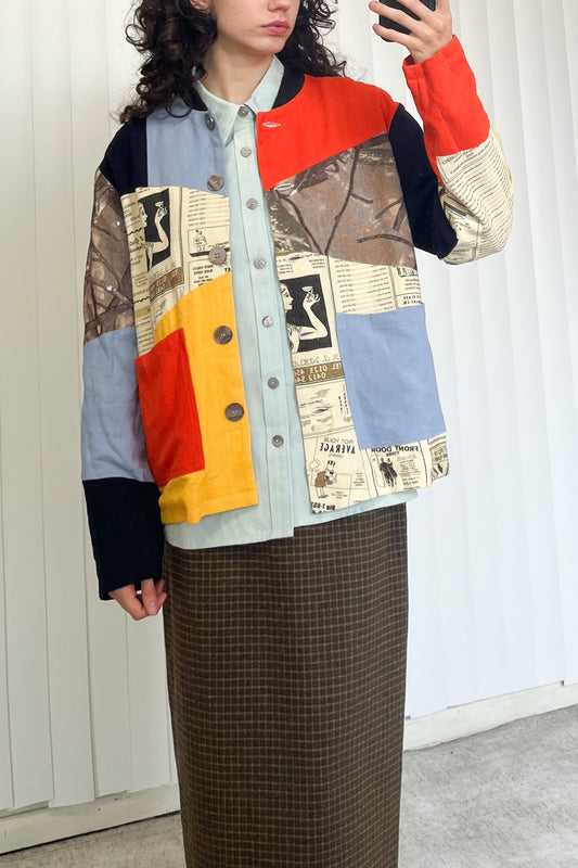 SAMPLE #88 - S Scrap Linen Button Up Jacket - Multi