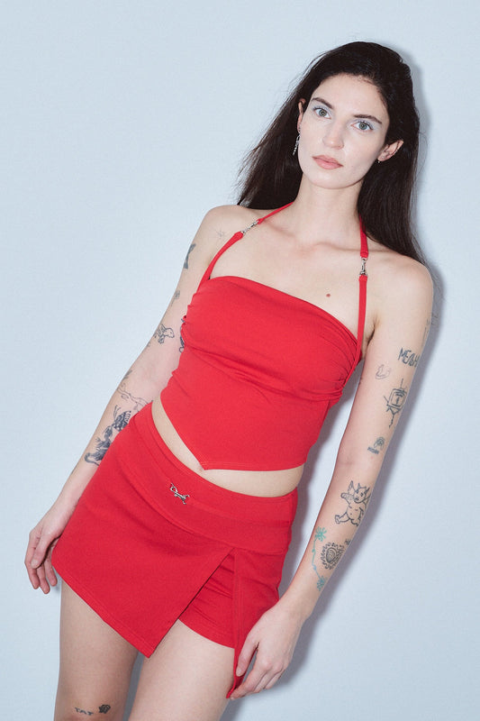 Convertible Belt Top Red