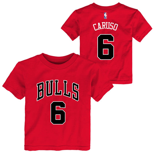 Toddler Alex Caruso Red Chicago Bulls Name & Number T-Shirt