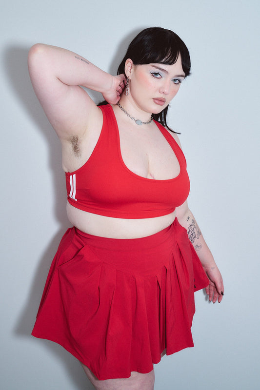 4 left - Scoop Yoga Bra Red Sporty