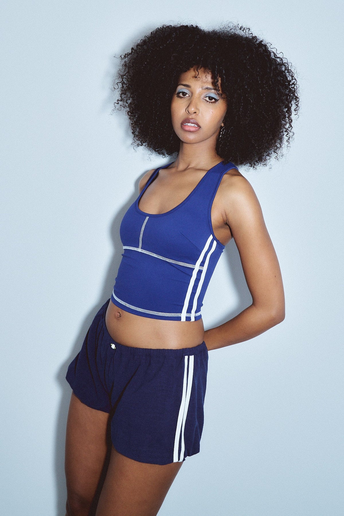 Scoop Yoga Top Navy Sporty Spice