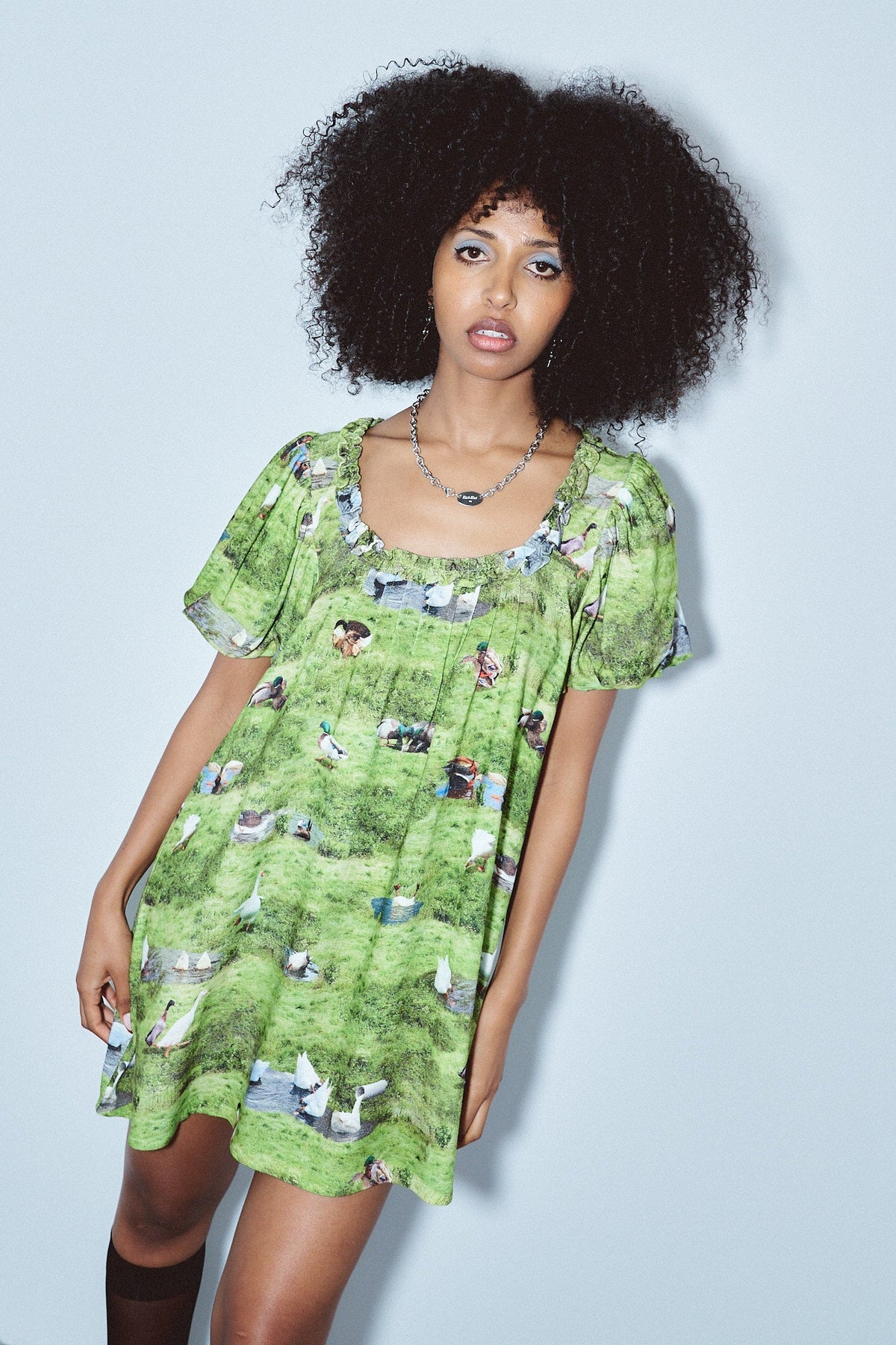 Soft Linen Babydoll Mini Dress Worst Ducks