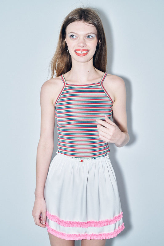 1 left - Camp Tank Red Stripe Cotton