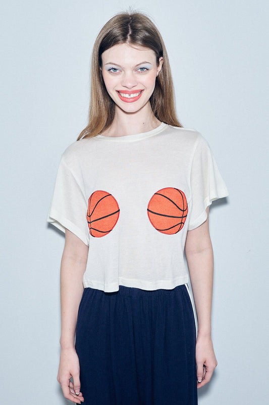 Basketball Boobs Wool Blend Tommy Tee
