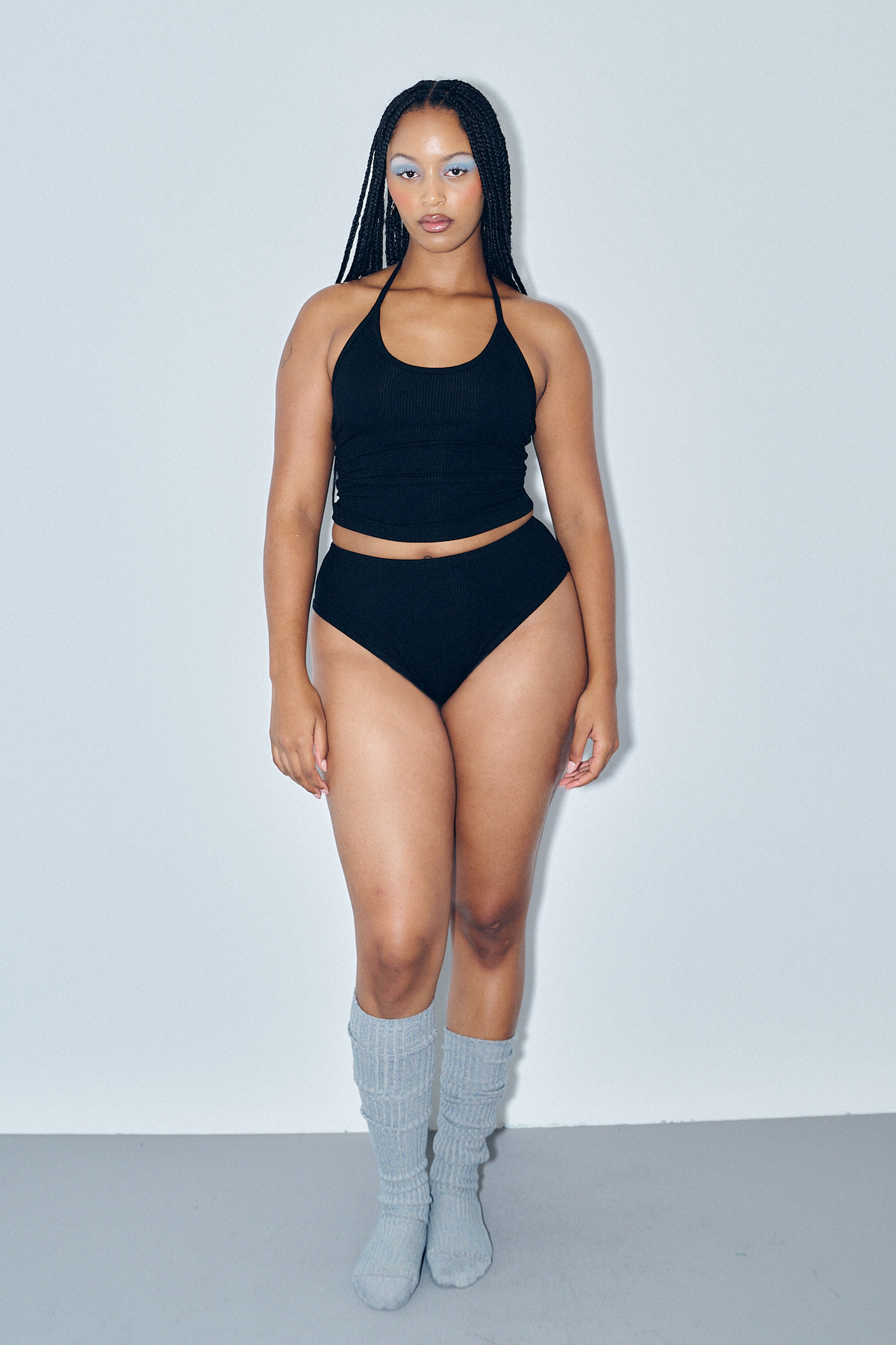 High Waist Underwear Tencel Rib Black