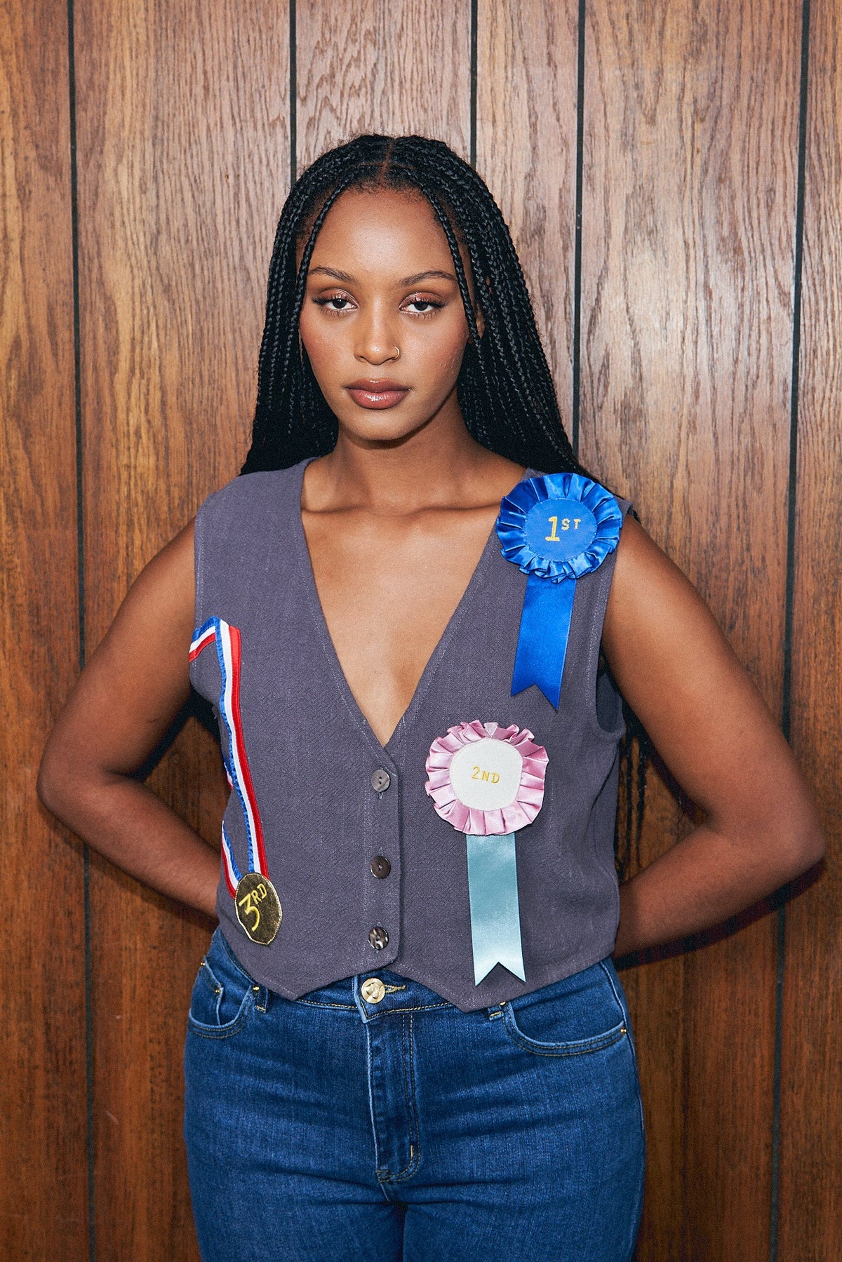 4 left - Winners Only Thick Linen Vest