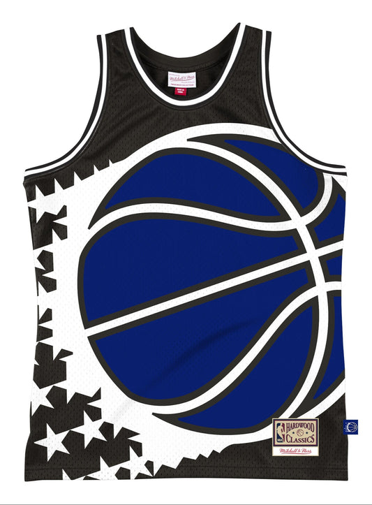 Men's Orlando Magic Mitchell & Ness Black Hardwood Classics Blown Out Fashion Jersey