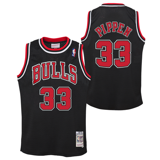 Youth Chicago Bulls Scottie Pippen Mitchell & Ness Black Alternate Swingman Jersey