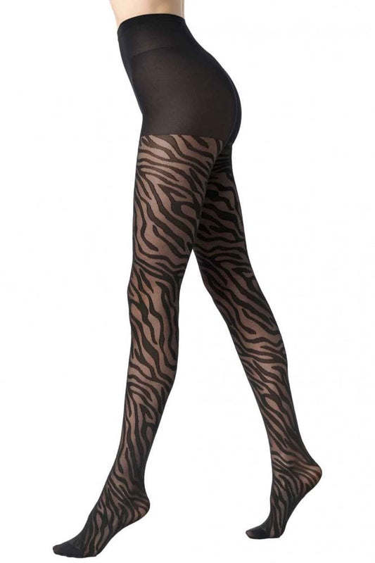 Savage Zebra Print Tights