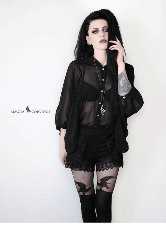 Alchemy Raven Over The Knee Tights