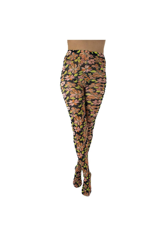 Colour Pop Floral Printed Tights