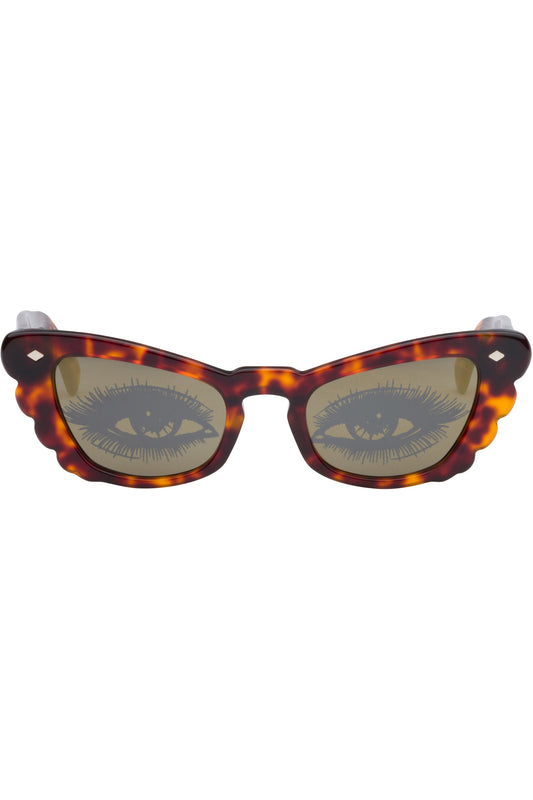 3 left - Butterfly Glamour Eyes Sunglasses Tortoise