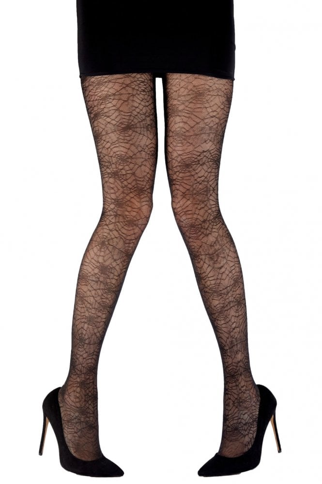 Halloween Cobweb Pattern Tights AXZ1