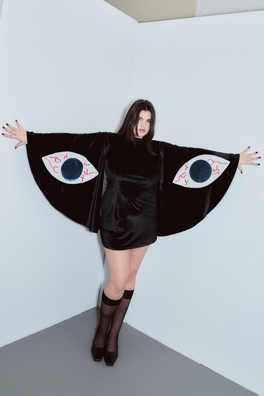 Psychic Burden Mini Velvet Dress