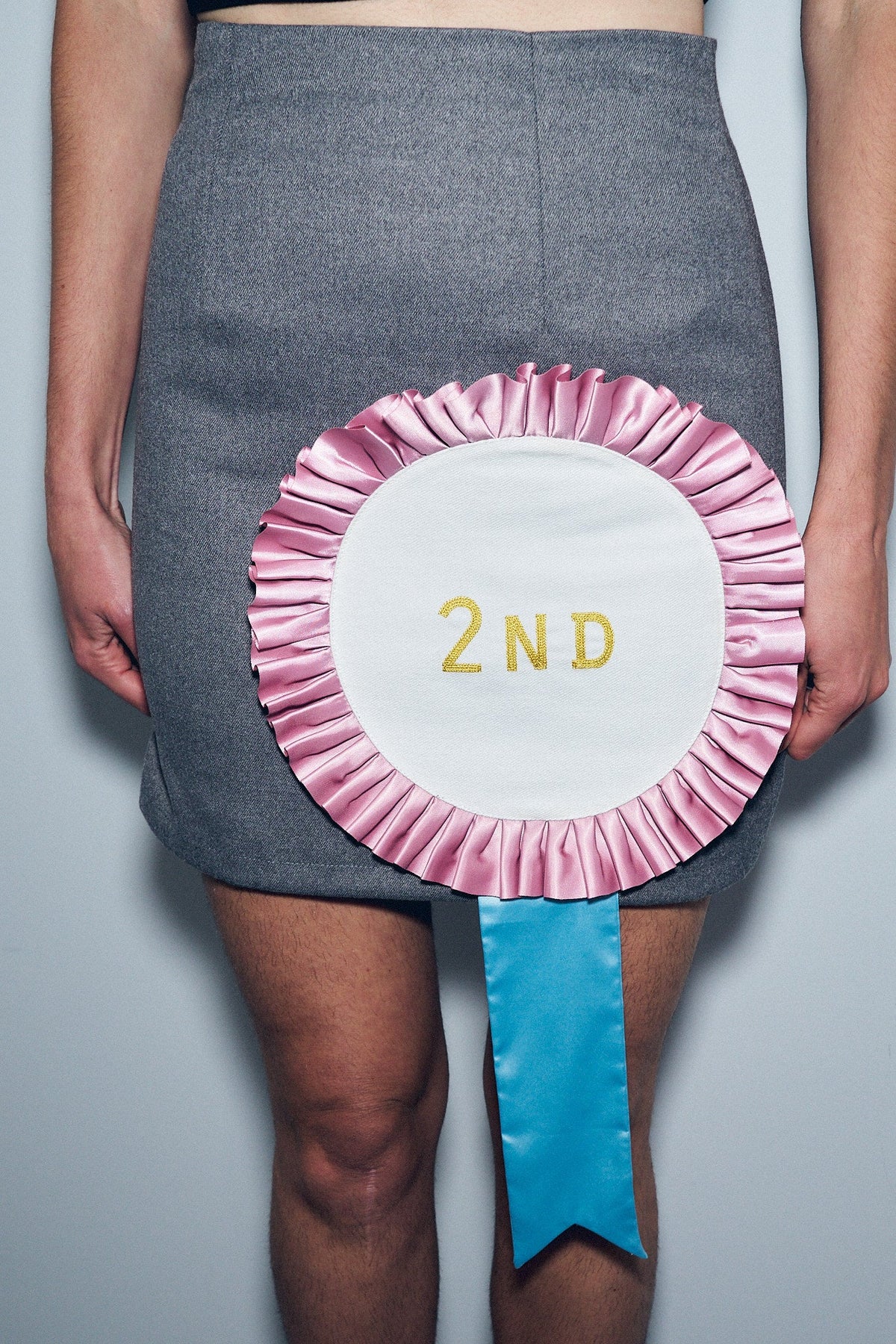2nd Place Ribbon Gray Mini Skirt