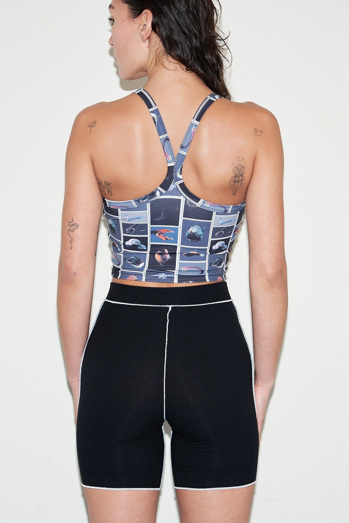 Tencel Rib Lounge Bike Shorts Black