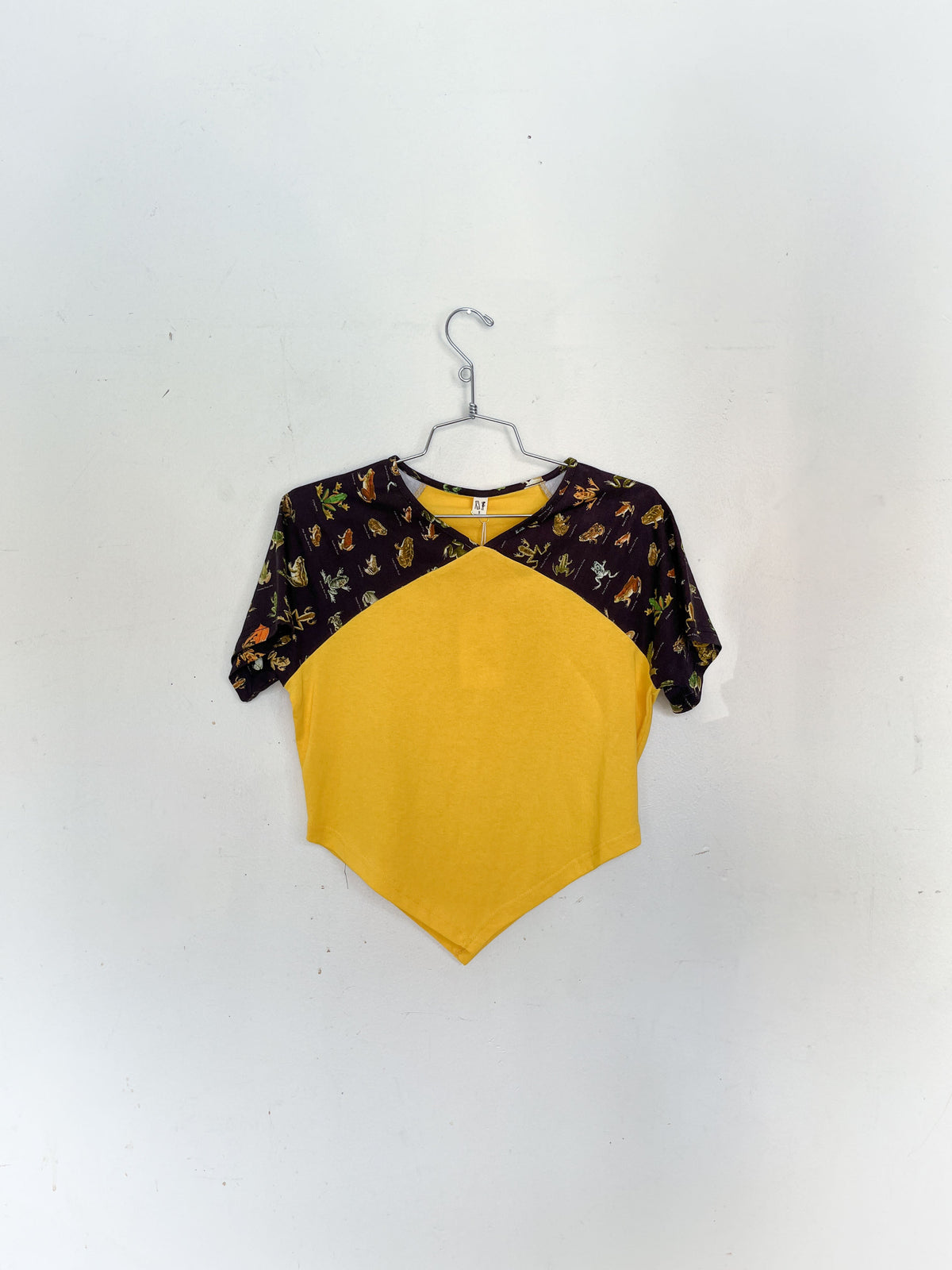 #20: S Scrap Raglan Tee - Yellow / Favorite Frogs