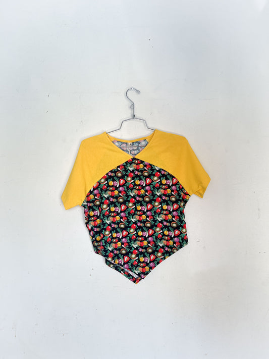 #7: M Scrap Raglan Tee - Vegetable Medley / Yellow