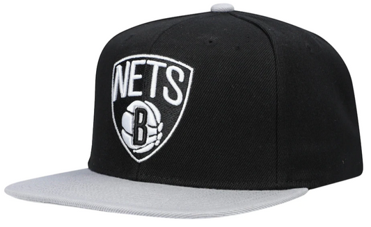 Men's Brooklyn Nets Mitchell & Ness Core Basic Snapback Hat - Black/Gray