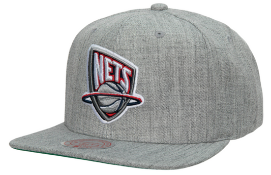 New Jersey Nets HWC Gray Heather 2.0 Mitchell & Ness Snapback Hat