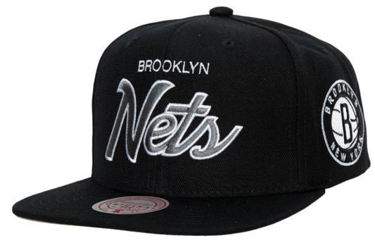 Brooklyn Nets Team Script 2.0 Mitchell & Ness Snapback Hat