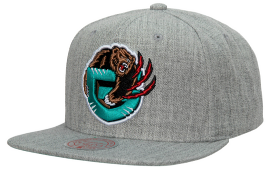 Vancover Grizzlies HWC Team Gray Heather 2.0 Mitchell & Ness Snapback Hat