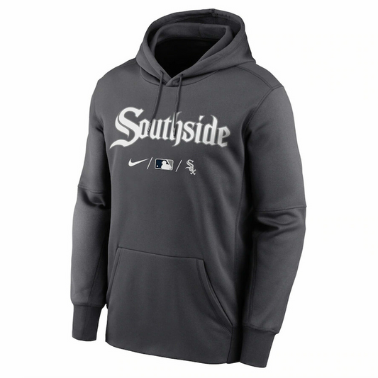 Youth Chicago White Sox Nike Black City Connect Therma Pullover Hoodie