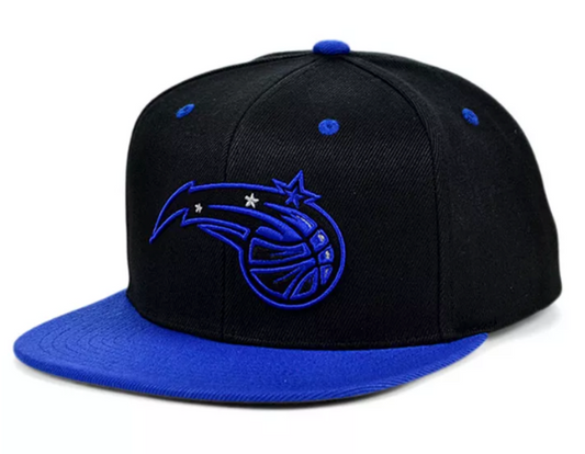 Men's Orlando Magic NBA Black Royality Mitchell & Ness Snapback Hat