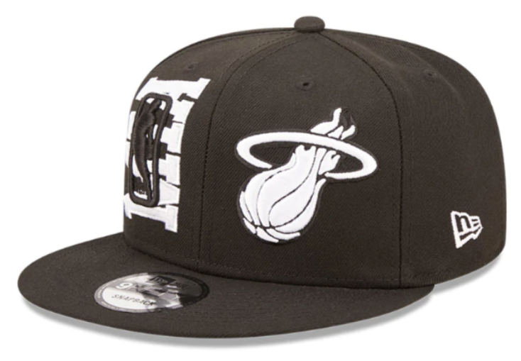 Miami Heat New Era Black 2022 NBA Draft 9FIFTY Snapback Hat