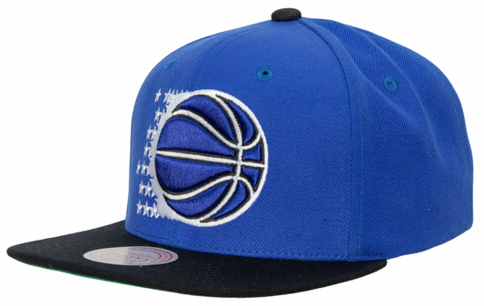 Men's Mitchell & Ness Orlando Magic Blue/Black 2-Tone 2.0 Snapback Adjustable Hat