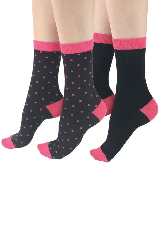 Spot Plain Mix Bamboo Socks 2PP EYY6