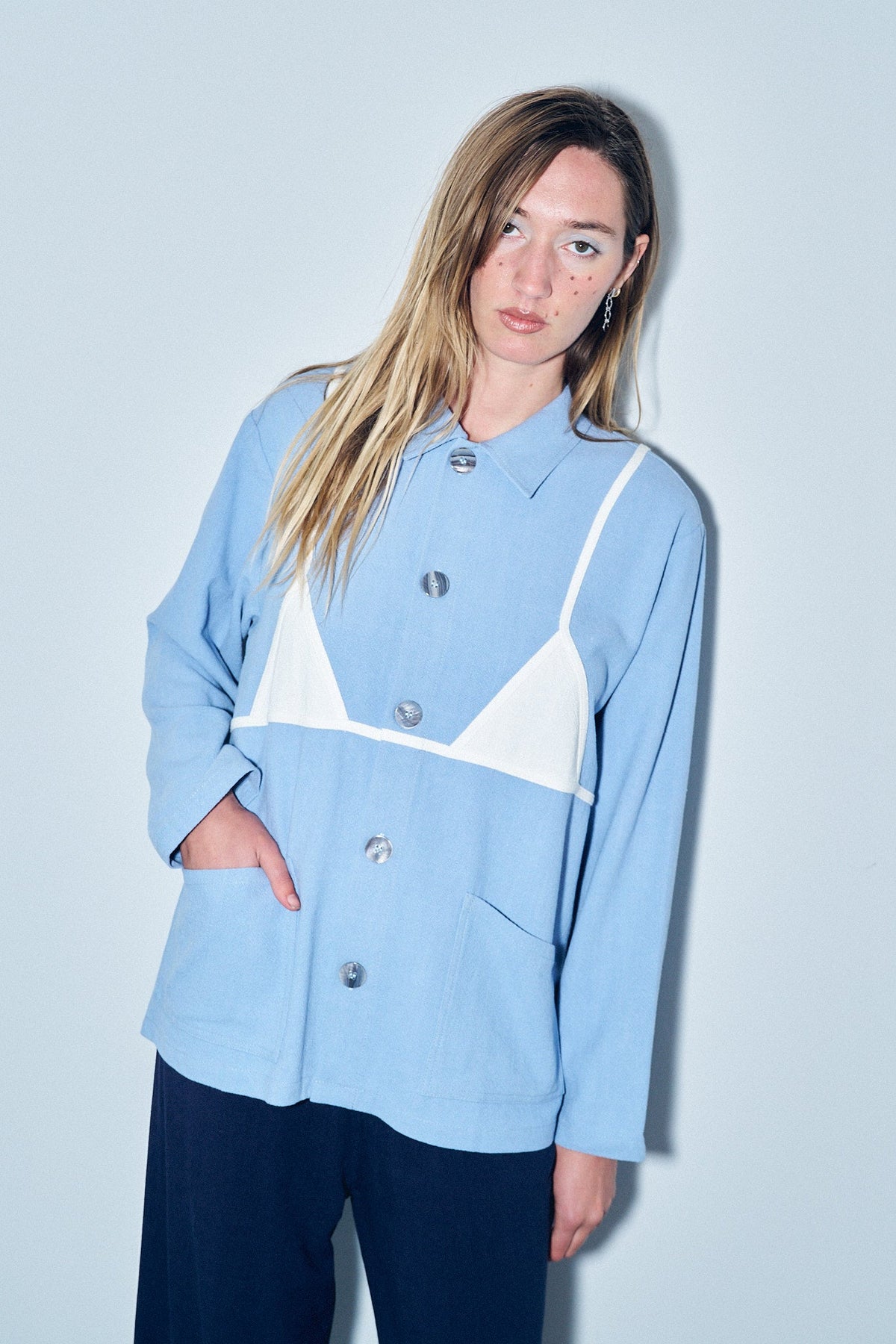 Unisex Bikini Bod Thick Linen Chore Jacket