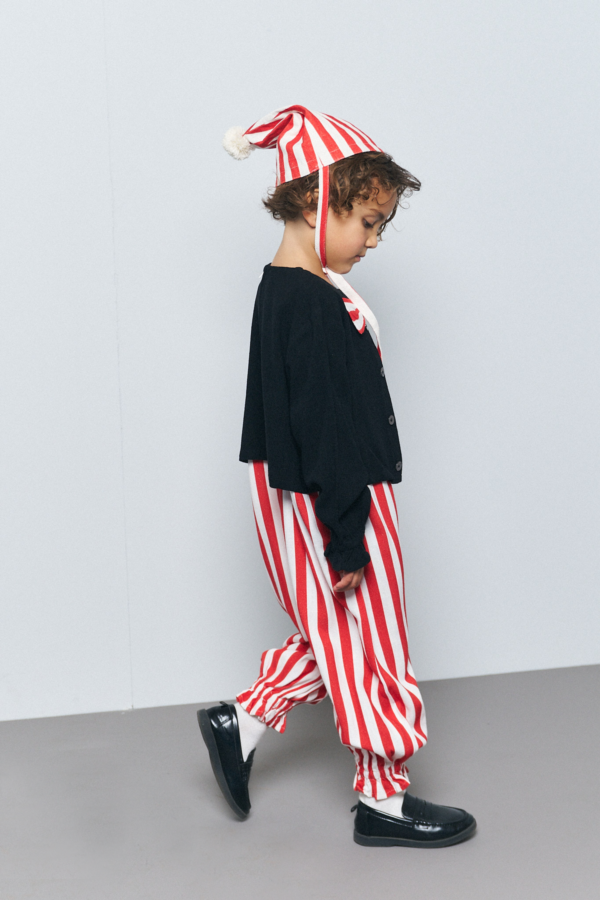 Kid's Thick Linen Clown Jumpsuit