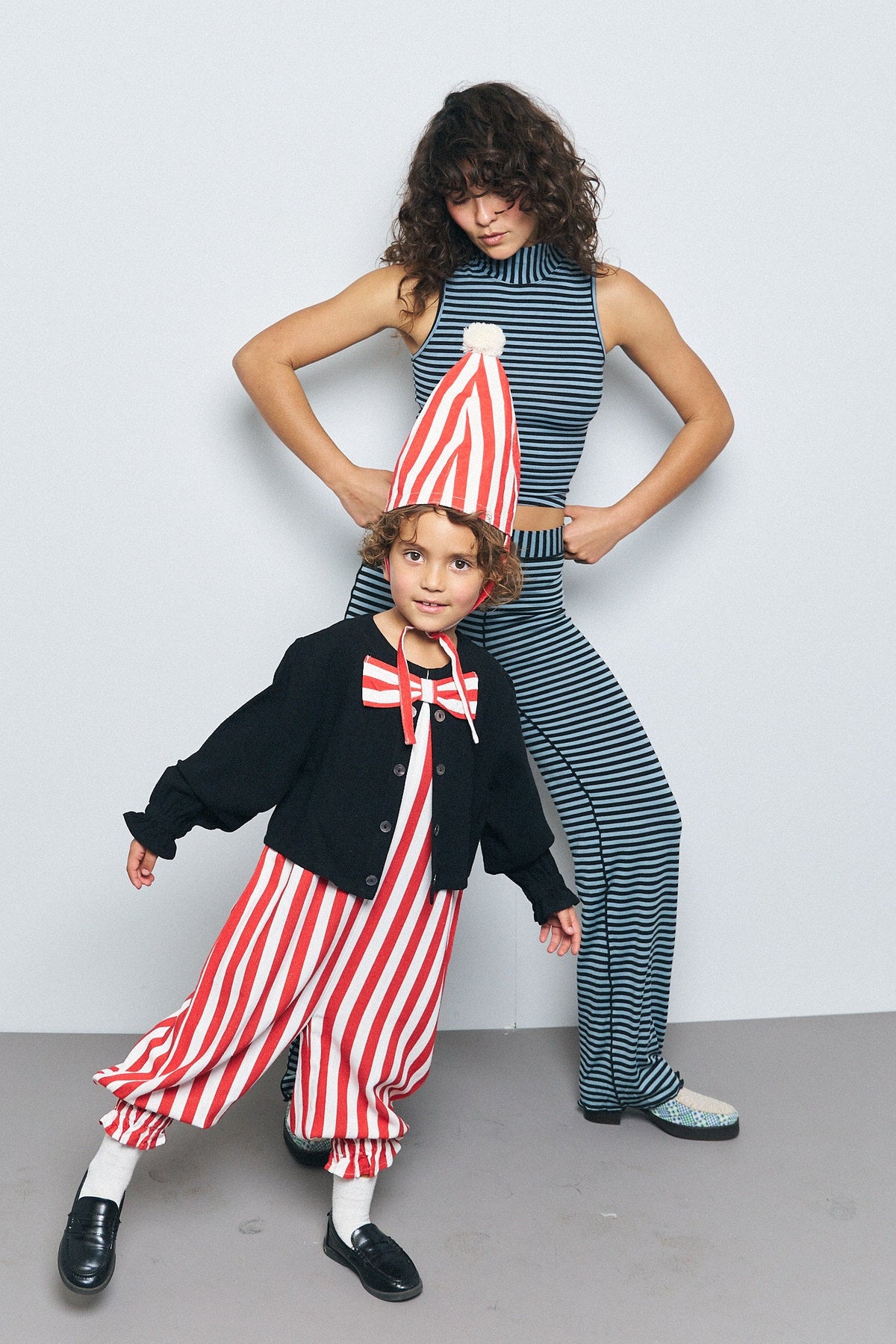 Kid's Striped Clown Hat Thick Linen