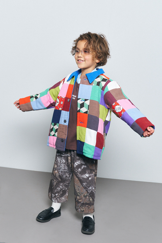 Kid's Linen Scrap Quilt Jacket