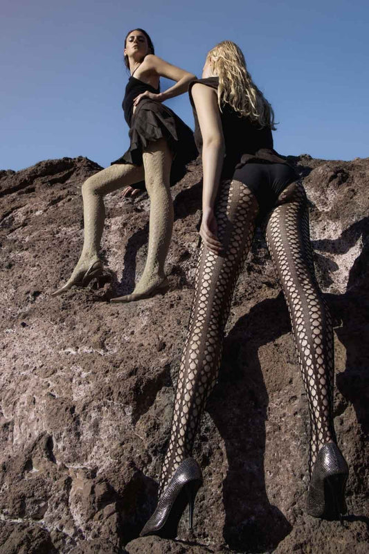 Alasia Geometric Patterned Fishnet Tights