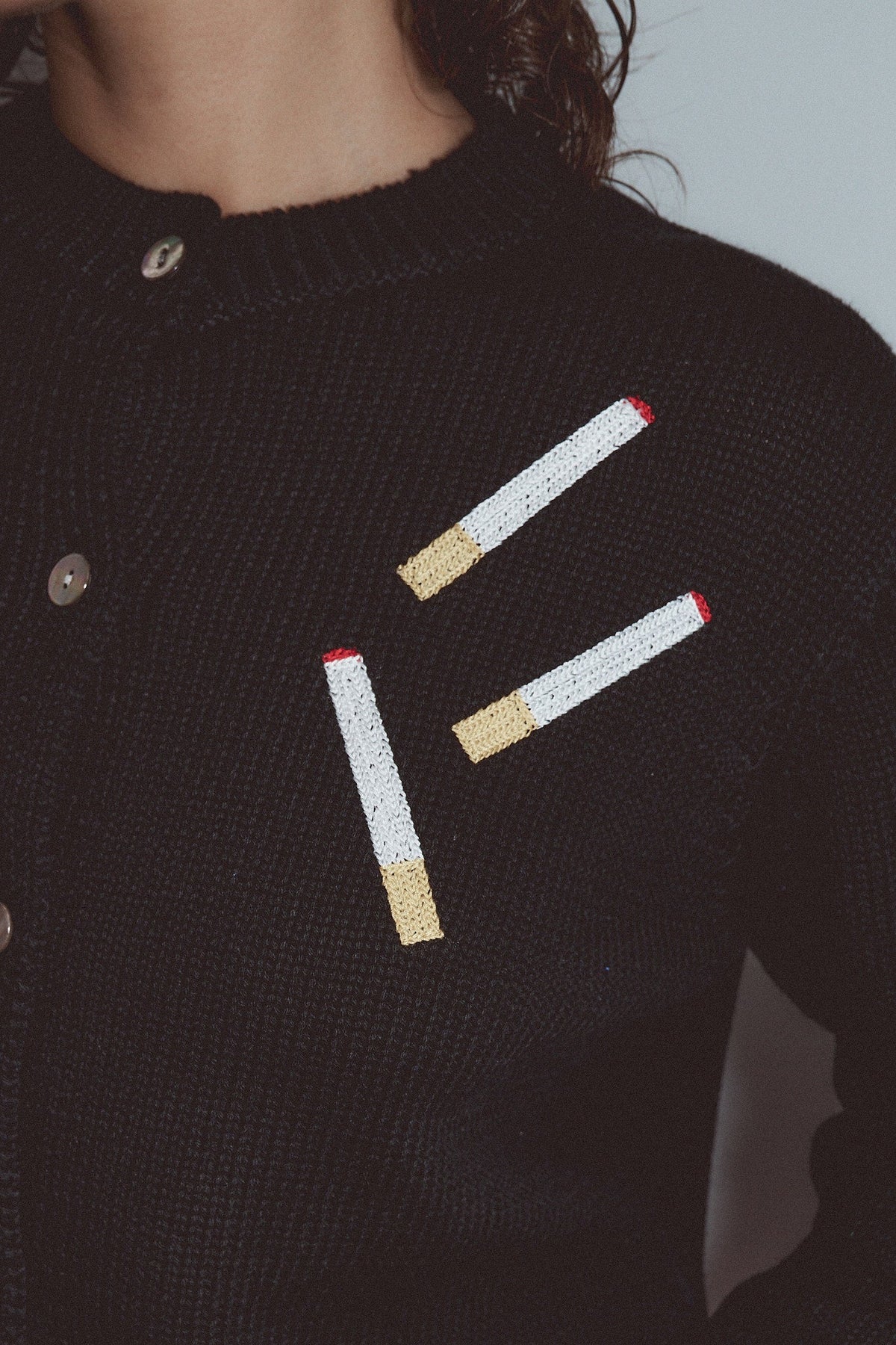 Cigarettes Cotton Cardigan Black