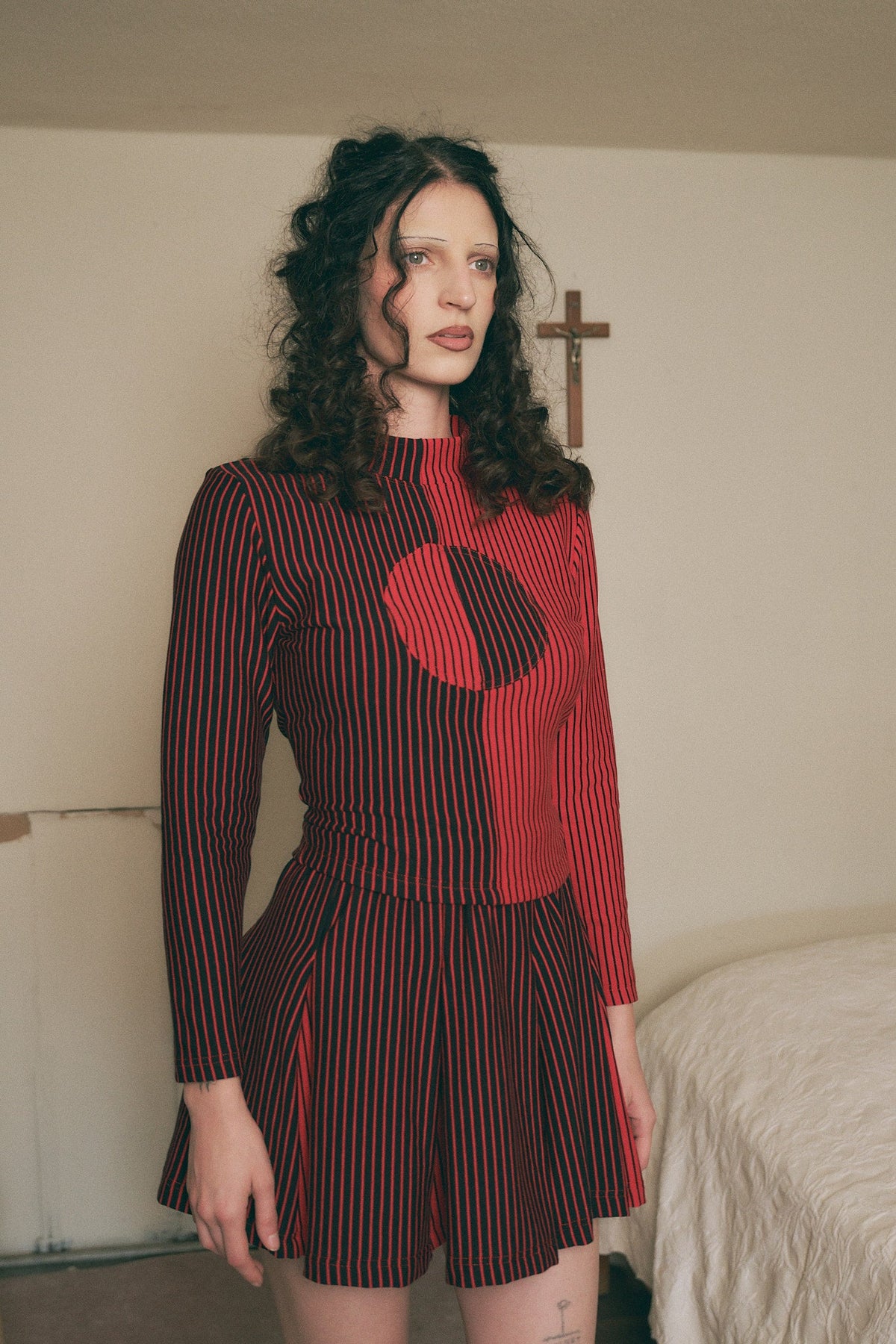 5 left - Blood Stripe Cheer Skirt