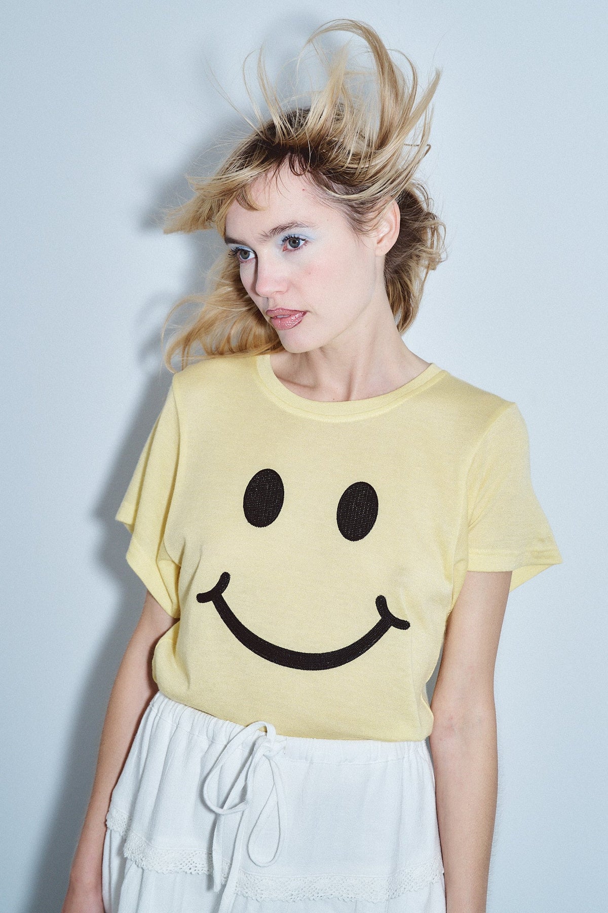 Smiley Face Wool blend Tommy Tee